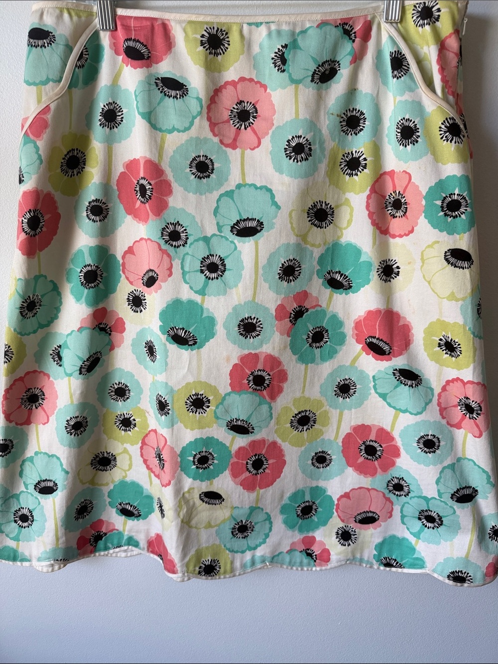 Madison Studio Girls Floral Dress in White with Coral, Mint & Lemon Prints Size